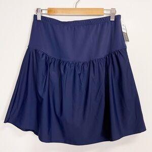 Island Escape Swim Skirt Bottom Womens 18W Navy Blue ALine Plus Size NWT